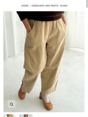 Le Bon Shoppe Arc Pants - Corduroy Khaki Women’s Relaxed Fit